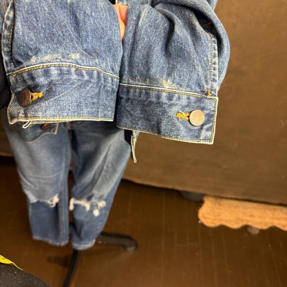 GAP Jacket Mens S Trucker Denim Jean Vintage 90s Medium Wash Cotton Blue USA - Picture 4 of 11